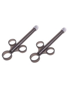 Lot de 2 Pipettes à lubrifiant Shoot perfect 10ml Noir Insertion 10 x 1.5cm