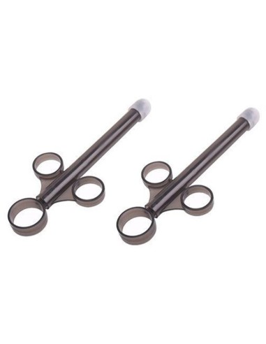 Lot de 2 Pipettes à lubrifiant Shoot perfect 10ml Noir Insertion 10 x 1.5cm