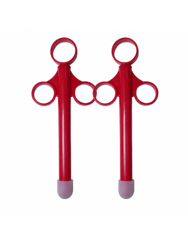 Lot de 2 Pipettes à lubrifiant Shoot perfect 10ml Rouge Insertion 10 x 1.5cm