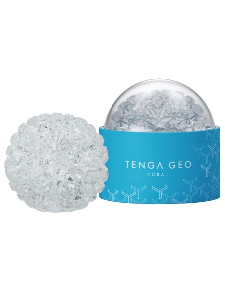 Masturbateur Tenga Geo Transparent - Coral