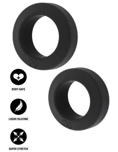 Lot de 2 Cockrings Double Stackers 26-29mm