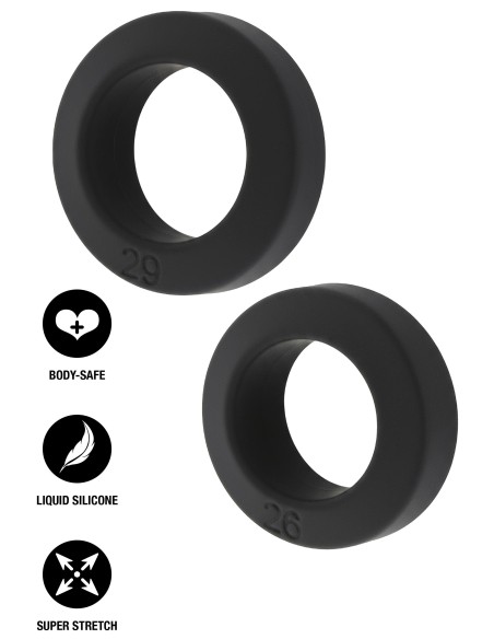 Lot de 2 Cockrings Double Stackers 26-29mm
