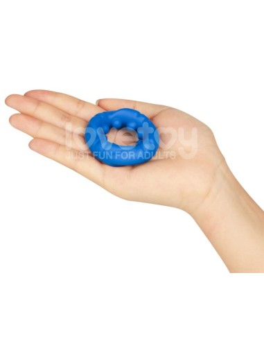 Cockring Ridge Bump Stretcher 25 mm Bleu
