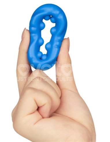 Cockring Ridge Bump Stretcher 25 mm Bleu
