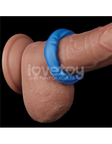 Cockring Ridge Bump Stretcher 25 mm Bleu