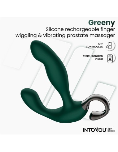 Stimulateur prostatique vibrant Greeny 10 x 2.5cm