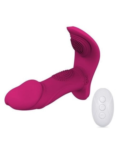 Double stimulateur Doblevibes rose 11 x 3cm