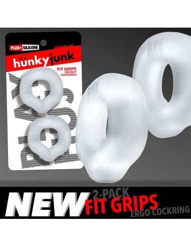 Lot de 2 Cockrings Fit Grips 25 mm Transparents