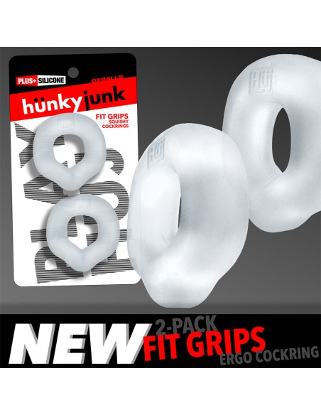 Lot de 2 Cockrings Fit Grips 25 mm Transparents