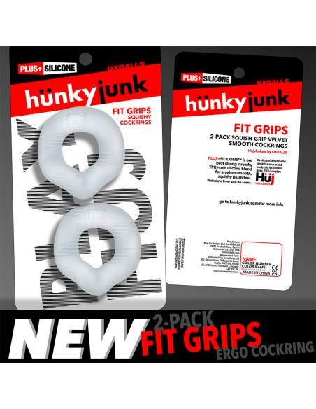 Lot de 2 Cockrings Fit Grips 25 mm Transparents