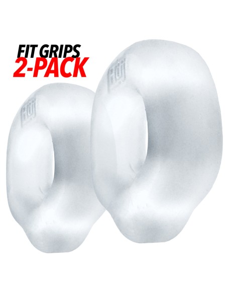 Lot de 2 Cockrings Fit Grips 25 mm Transparents