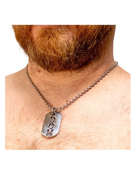 Plaque DogTag Kink Dom 4.5 x 2.5cm