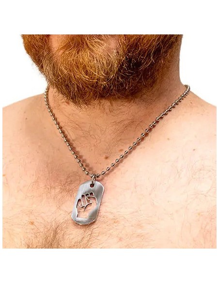 Plaque DogTag Kink Fist 4.5 x 2.5cm