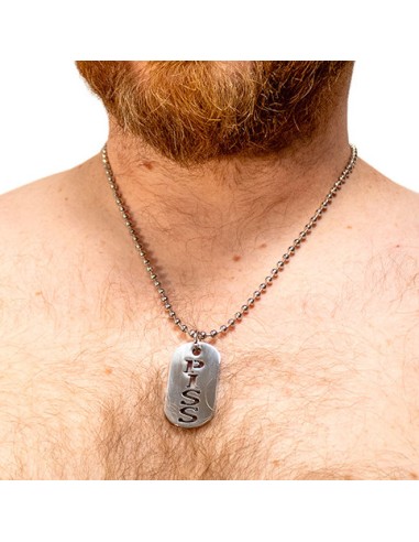 Plaque DogTag Kink Piss 4.5 x 2.5cm