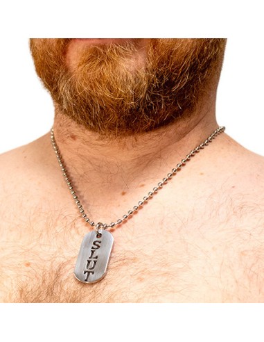Plaque DogTag Kink Slut 4.5 x 2.5cm