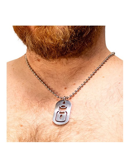 Plaque DogTag Kink Bottle Pop 4.5 x 2.5cm