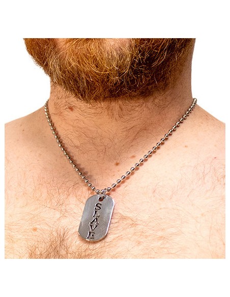 Plaque DogTag Kink Slave 4.5 x 2.5cm