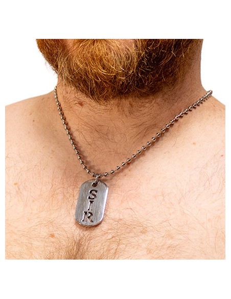 Plaque DogTag Kink Sir 4.5 x 2.5cm