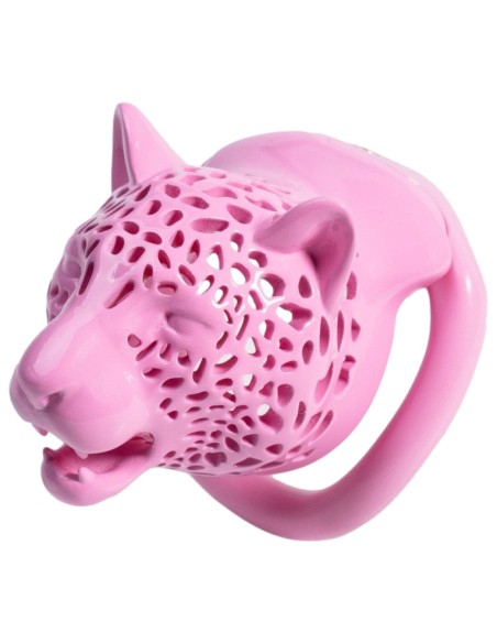 Cage Léopard 7 x 3.3 cm Rose