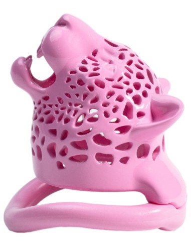 Cage Léopard 7 x 3.3 cm Rose