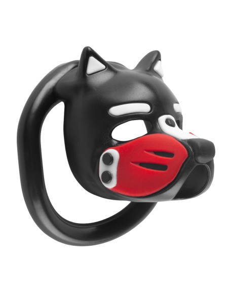 Cage Puppy 4.5 x 3.2 cm Noir-Rouge