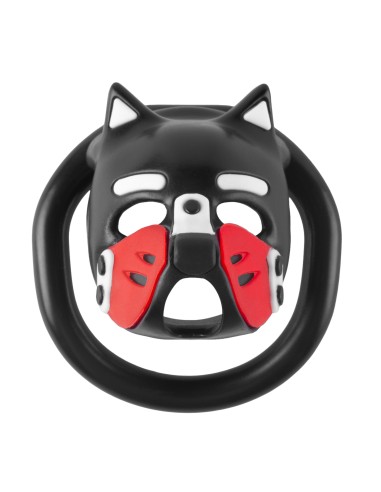 Cage Puppy 4.5 x 3.2 cm Noir-Rouge