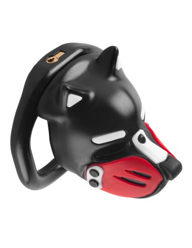 Cage Puppy 4.5 x 3.2 cm Noir-Rouge