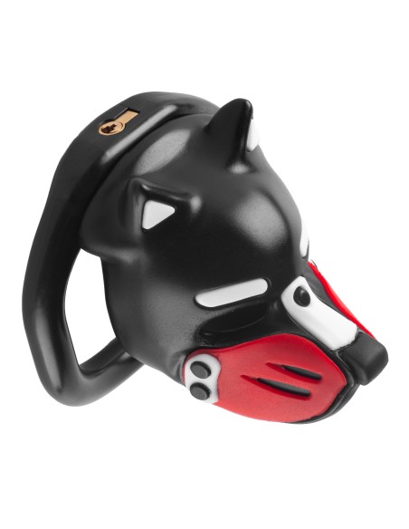 Cage Puppy 4.5 x 3.2 cm Noir-Rouge