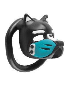 Cage Puppy 4.5 x 3.2 cm Noir-Bleu