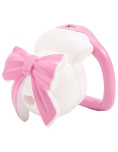 Cage Bowis 5 x 3 cm Blanche - Anneaux roses