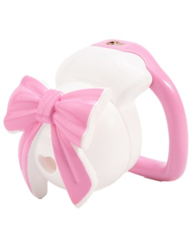 Cage Bowis 5 x 3 cm Blanche - Anneaux roses