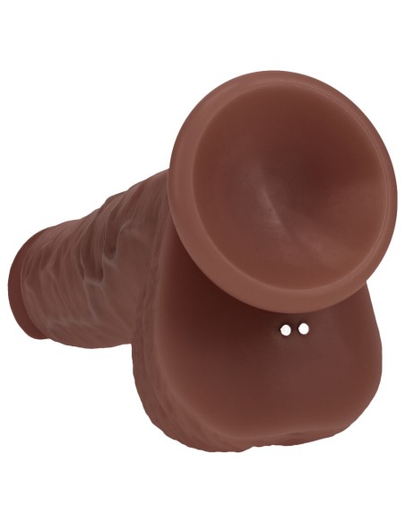 Gode vibrant va-et-vient Demetrio marron 16 x 4.3cm