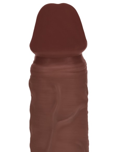 Gode vibrant va-et-vient Demetrio marron 16 x 4.3cm