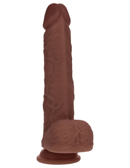 Gode vibrant va-et-vient Demetrio marron 16 x 4.3cm