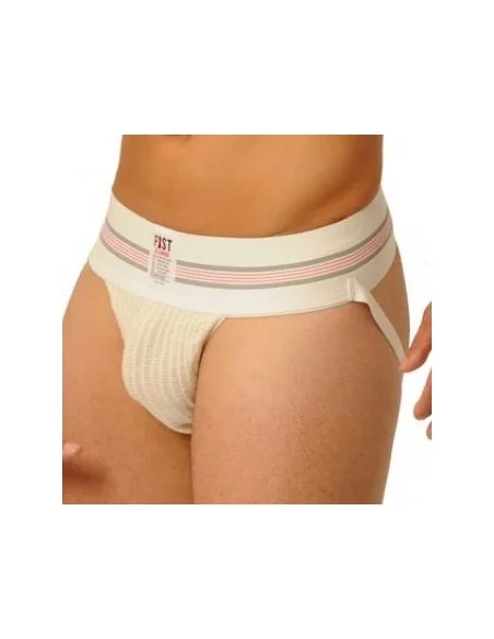 Jockstrap Fist Large Bande Blanc Jockstrap Fist Large Bande Blanc