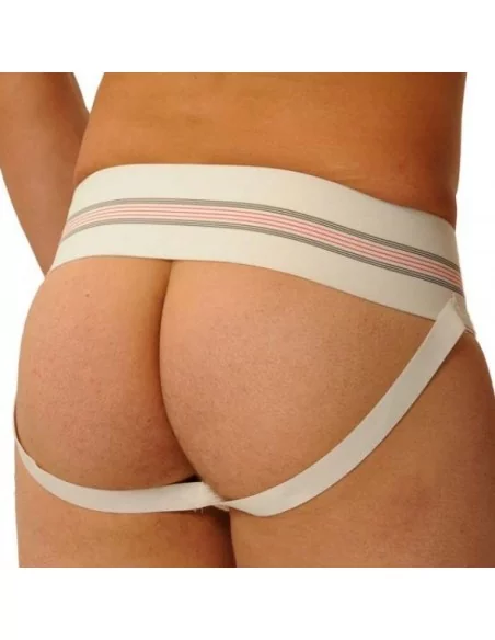 Jockstrap Fist Large Bande Blanc Jockstrap Fist Large Bande Blanc