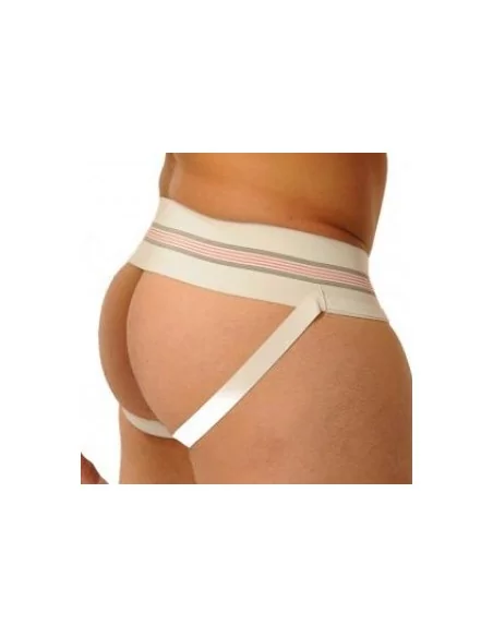 Jockstrap Fist Large Bande Blanc Jockstrap Fist Large Bande Blanc