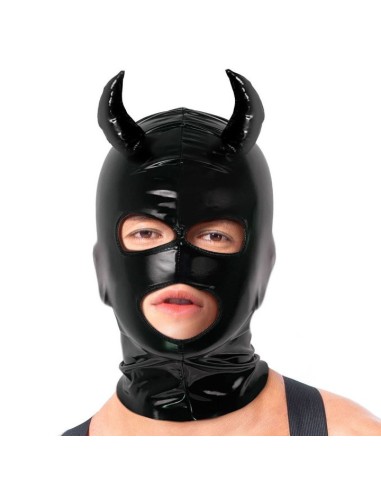 Masque avec cornes Daemon Noir