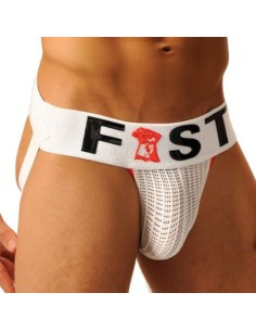 Jockstrap Fist logo Blanc