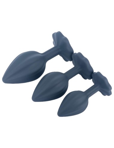 Set de 3 Plugs Pearcrossed Noir-rouge