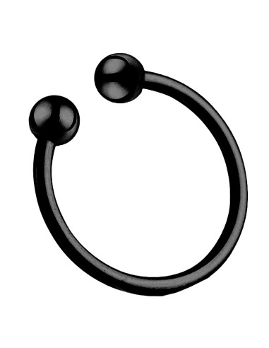 Anneau de gland 2 Boules Open Ball 8mm Noir