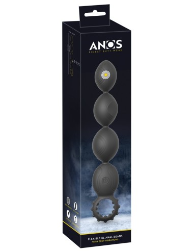 Boules anales vibrantes Flex Anos 18.5 x 4.7cm