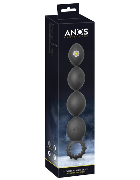 Boules anales vibrantes Flex Anos 18.5 x 4.7cm