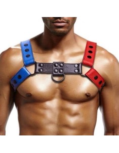 Harnais Bully Jump Rouge-Bleu