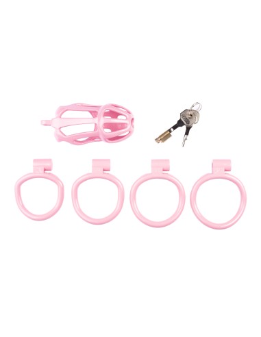 Cage de chasteté Netty XL 10 x 4cm Rose