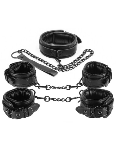 Kit Collier Laisse Menottes Noir