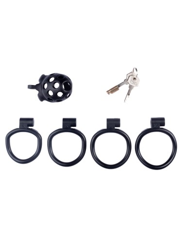 Cage de chasteté Dotty S 5.5 x 3.4cm Noire