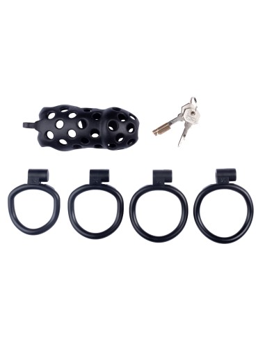 Cage de chasteté Dotty XXL 11 x 4cm Noire