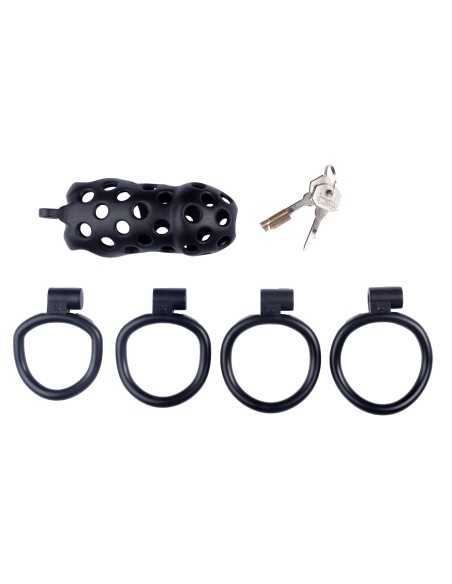 Cage de chasteté Dotty XXL 11 x 4cm Noire