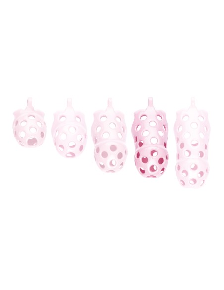 Cage de chasteté Dotty XL 10 x 4cm Rose